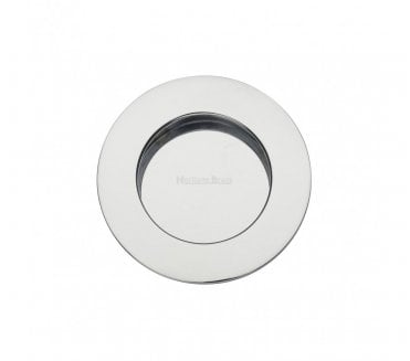 Heritage Brass C1835 Round Flush Pull 63mm - Polished Chrome