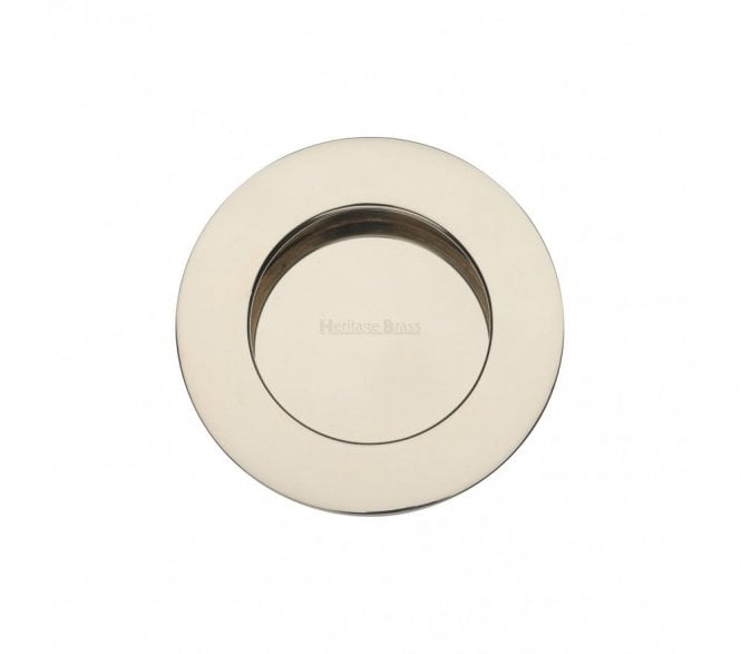 Heritage Brass C1835 Round Flush Pull 63mm - Polished Nickel