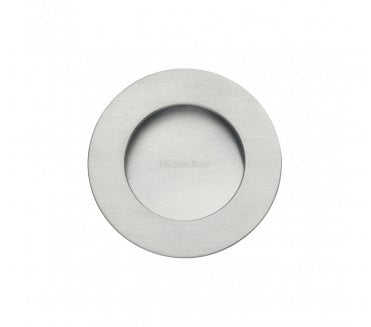 Heritage Brass C1835 Round Flush Pull 63mm - Satin Chrome