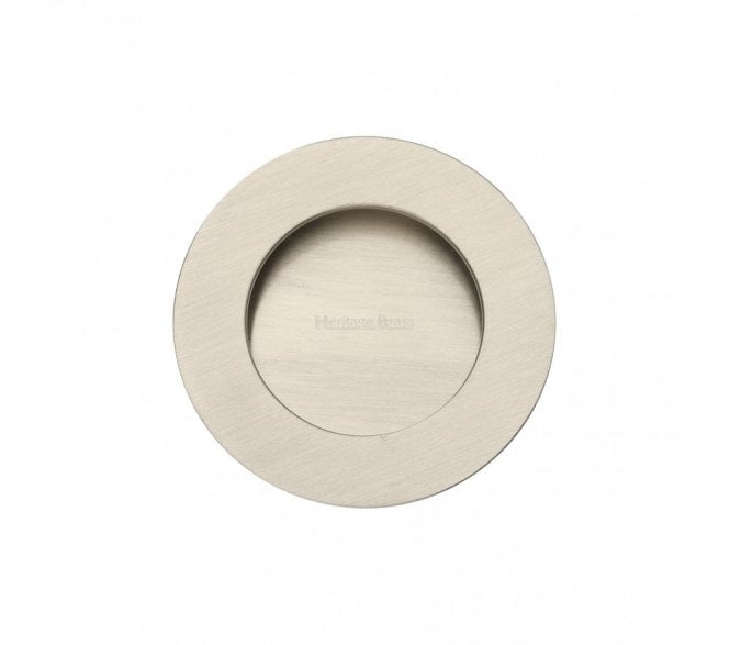 Heritage Brass C1835 Round Flush Pull 63mm - Satin Nickel