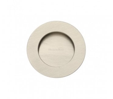 Heritage Brass C1835 Round Flush Pull 63mm - Satin Nickel