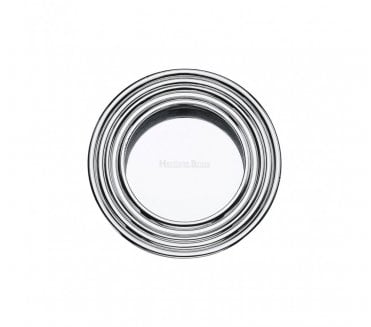 Heritage Brass C1837 Round Reeded Flush Pull 63mm - Polished Chrome