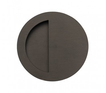 Heritage Brass C1845 Round Half Moon Flush Pull 89mm - Matt Bronze