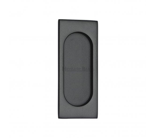 Heritage Brass C1850 Sliding Door Flush Pull 105x44mm - Matt Black