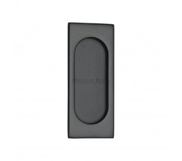 Heritage Brass C1850 Sliding Door Flush Pull 105x44mm - Matt Black