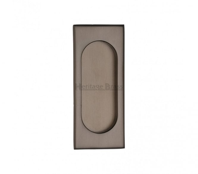 Heritage Brass C1850 Sliding Door Flush Pull 105x44mm - Matt Bronze