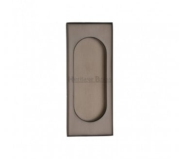 Heritage Brass C1850 Sliding Door Flush Pull 105x44mm - Matt Bronze