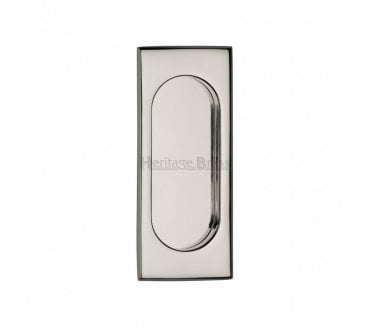 Heritage Brass C1850 Sliding Door Flush Pull 105x44mm - Polished Nickel