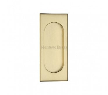 Heritage Brass C1850 Sliding Door Flush Pull 105x44mm - Satin Brass