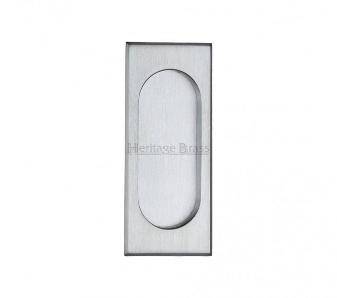 Heritage Brass C1850 Sliding Door Flush Pull 105x44mm - Satin Chrome