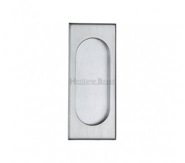 Heritage Brass C1850 Sliding Door Flush Pull 105x44mm - Satin Chrome