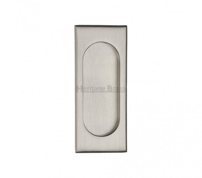 Heritage Brass C1850 Sliding Door Flush Pull 105x44mm - Satin Nickel