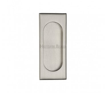 Heritage Brass C1850 Sliding Door Flush Pull 105x44mm - Satin Nickel