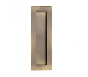 Heritage Brass C1855 Plain Rectangular Flush Pull 175x58mm - Antique Brass