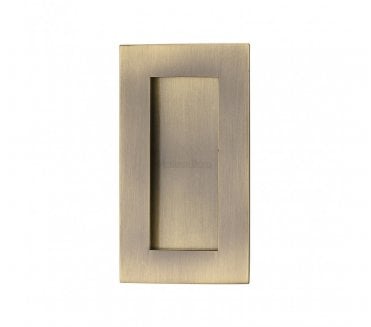 Heritage Brass C1855 Rectangular Flush Pull 105x58mm - Antique Brass