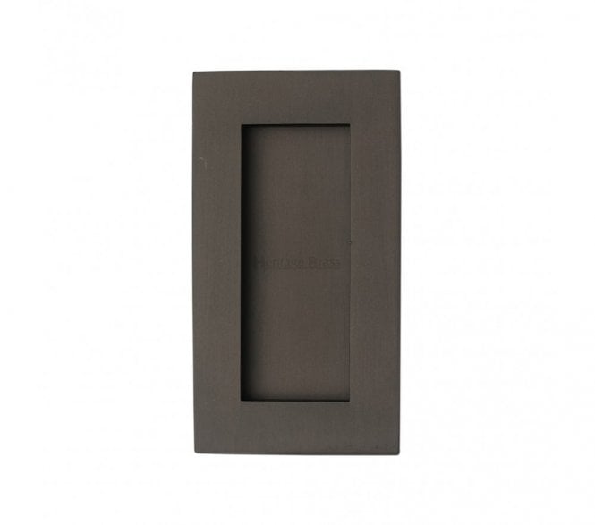 Heritage Brass C1855 Rectangular Flush Pull 105x58mm - Matt Bronze