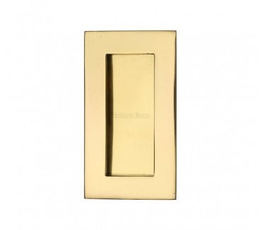 Heritage Brass C1855 Rectangular Flush Pull 105x58mm - Polished Brass