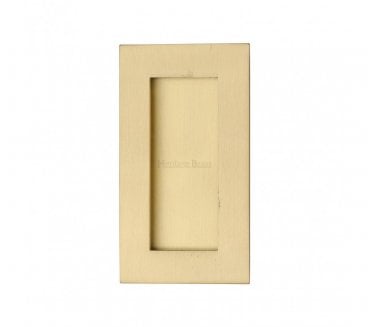 Heritage Brass C1855 Rectangular Flush Pull 105x58mm - Satin Brass
