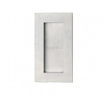 Heritage Brass C1855 Rectangular Flush Pull 105x58mm - Satin Chrome