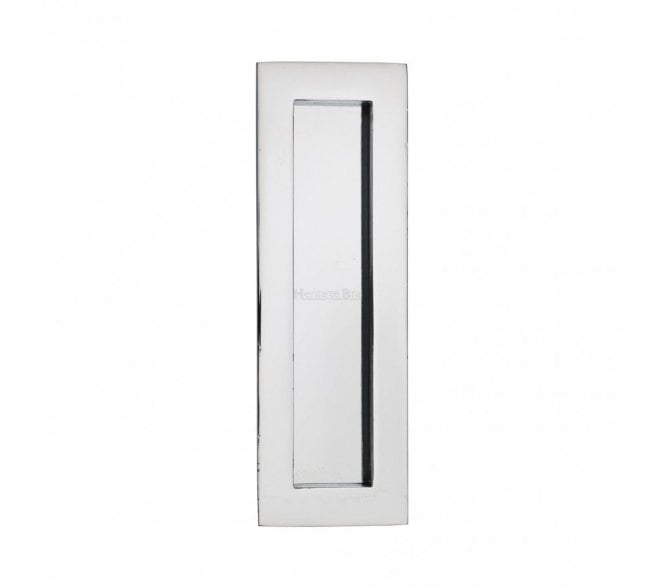 Heritage Brass C1855 Rectangular Flush Pull 175x58mm - Polished Chrome