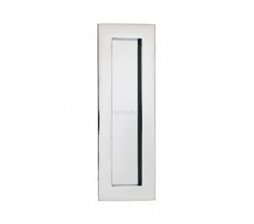 Heritage Brass C1855 Rectangular Flush Pull 175x58mm - Polished Chrome