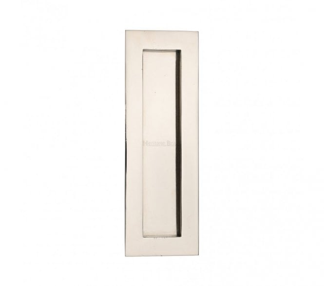 Heritage Brass C1855 Rectangular Flush Pull 175x58mm - Polished Nickel