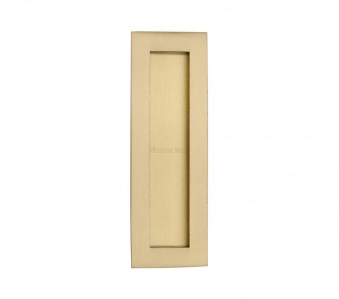 Heritage Brass C1855 Rectangular Flush Pull 175x58mm - Satin Brass