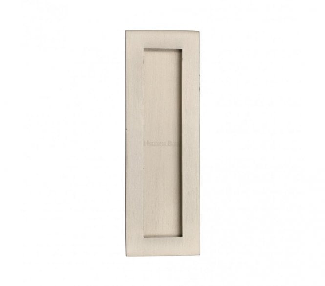Heritage Brass C1855 Rectangular Flush Pull 175x58mm - Satin Nickel