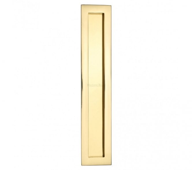 Heritage Brass C1855 Rectangular Flush Pull 300x58mm - Polished Brass