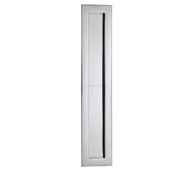 Heritage Brass C1855 Rectangular Flush Pull 300x58mm - Polished Chrome
