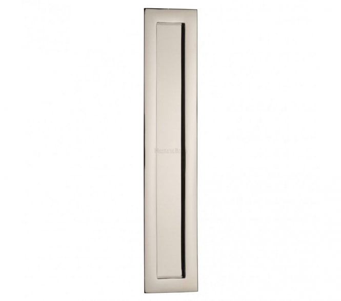 Heritage Brass C1855 Rectangular Flush Pull 300x58mm - Polished Nickel
