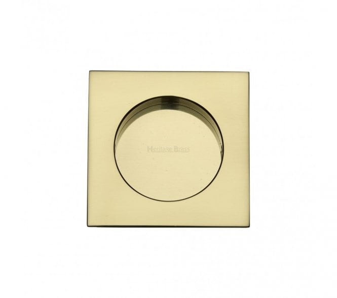 Heritage Brass C1860 Square Flush Pull 63x63mm - Polished Brass