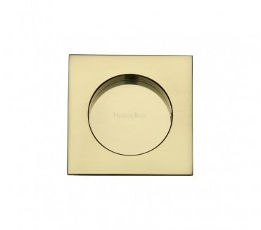 Heritage Brass C1860 Square Flush Pull 63x63mm - Polished Brass