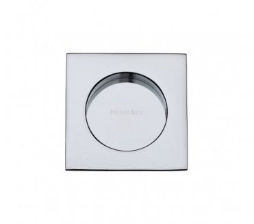 Heritage Brass C1860 Square Flush Pull 63x63mm - Polished Chrome
