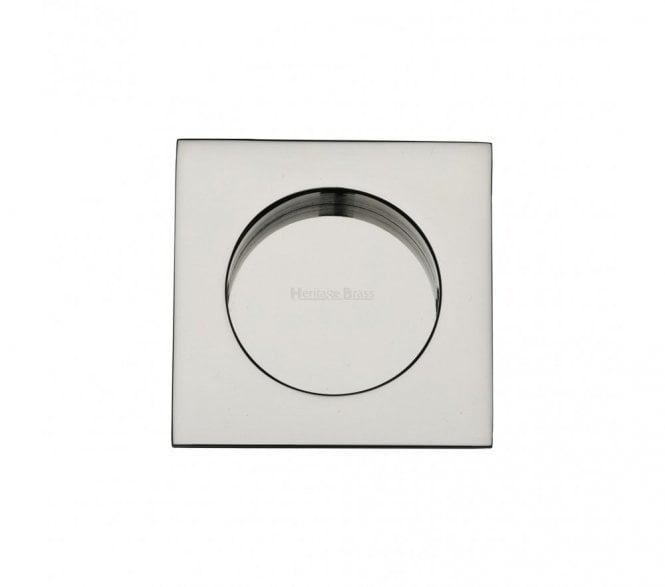 Heritage Brass C1860 Square Flush Pull 63x63mm - Polished Nickel