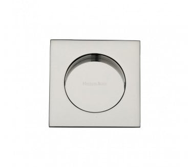 Heritage Brass C1860 Square Flush Pull 63x63mm - Polished Nickel