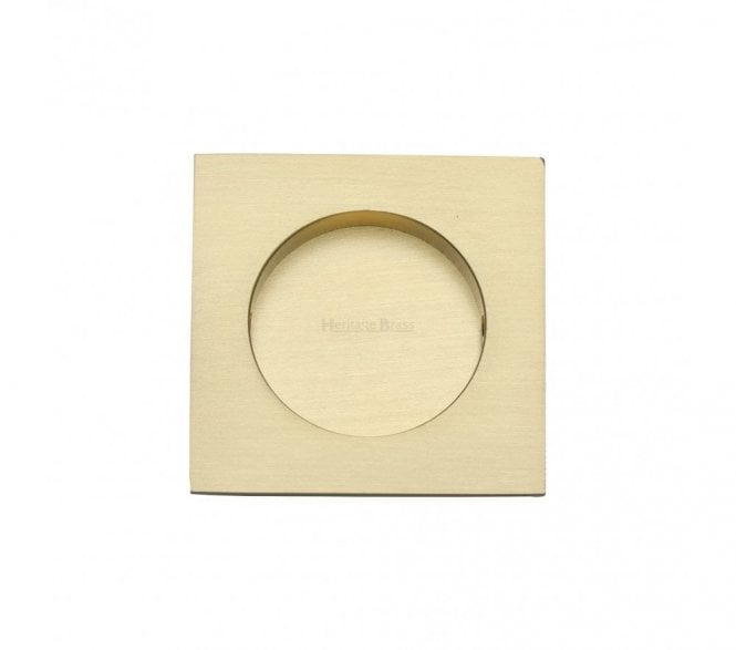 Heritage Brass C1860 Square Flush Pull 63x63mm - Satin Brass