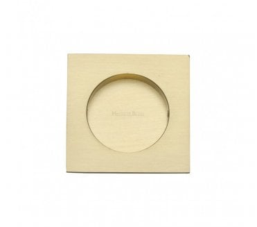 Heritage Brass C1860 Square Flush Pull 63x63mm - Satin Brass