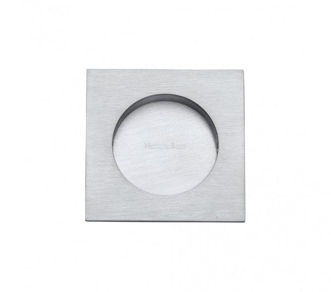 Heritage Brass C1860 Square Flush Pull 63x63mm - Satin Chrome