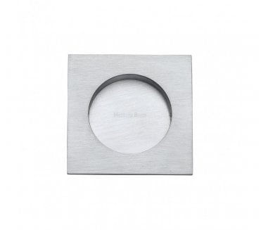 Heritage Brass C1860 Square Flush Pull 63x63mm - Satin Chrome