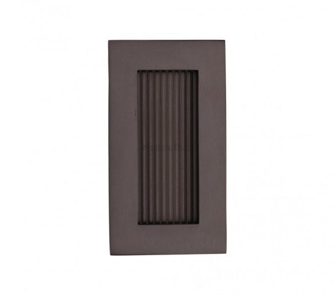 Heritage Brass C1865 Reeded Rectangular Flush Pull 105x58mm - Matt Bronze