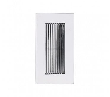 Heritage Brass C1865 Reeded Rectangular Flush Pull 105x58mm - Polished Chrome