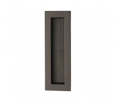 Heritage Brass C1865 Reeded Rectangular Flush Pull 175x58mm - Matt Bronze