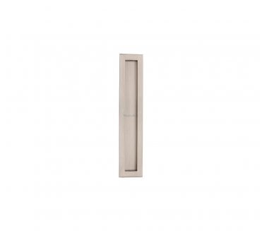 Heritage Brass C1865 Reeded Rectangular Flush Pull 300x58mm - Satin Nickel
