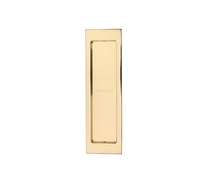 Heritage Brass C1872 Rectangular Flush Pull 197x57mm - Polished Brass
