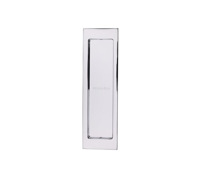 Heritage Brass C1872 Rectangular Flush Pull 197x57mm - Polished Chrome
