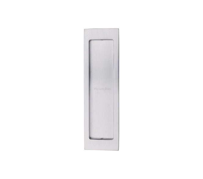 Heritage Brass C1872 Rectangular Flush Pull 197x57mm - Satin Chrome