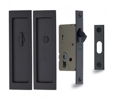 Heritage Brass C1877 Sliding Bathroom Flush Pull Set 197x57mm - Matt Black