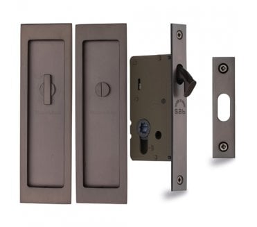 Heritage Brass C1877 Sliding Bathroom Flush Pull Set 197x57mm - Matt Bronze