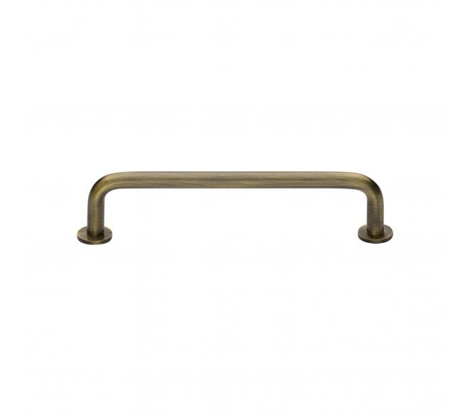 Heritage Brass C2156 D-Shaped Cabinet Pull Handles With Circular Roses - Antique Brass